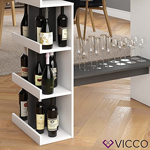 Vicco Mesa de Bar Dana, Blanco/Antracita, 108 x 50 cm