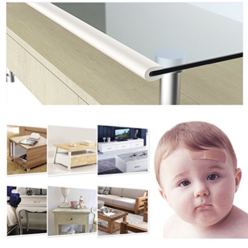 Vicloon Protectores para Bordes, 2M * 2 Conjunto Espuma, Muebles, Súper Pruebas en Pantalla y la Seguridad para el Bebé, Suave (Marfil Blanco)