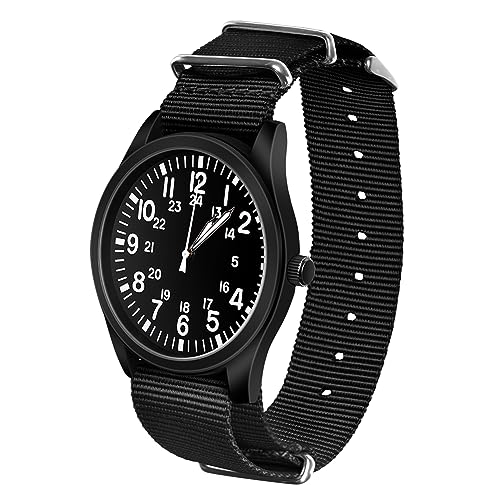 Vicloon Reloj para Hombre, Reloj de Cuarzo, Reloj de Pulsera, Calendario automático, Esfera analógica Minimalista, Banda de Tela de Lona, ​​Reloj para Hombre, Reloj Impermeable Diario