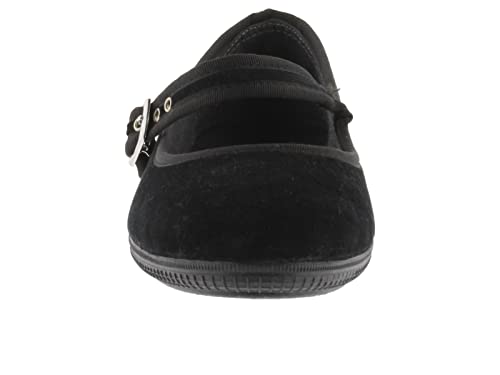 victoria Plano Bailarina ODA Terciopelo & Hebilla 104913-WOMEN para Mujer Negro 38