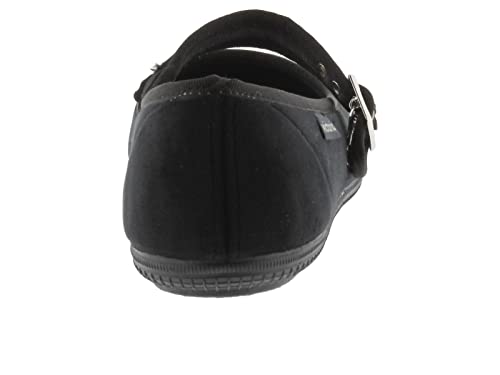 victoria Plano Bailarina ODA Terciopelo & Hebilla 104913-WOMEN para Mujer Negro 38