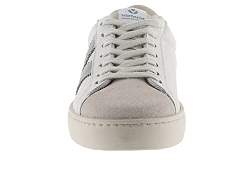 victoria Plano Basket Berlin Piel & Puntera Serraje & Contraste 1126142-WOMEN para Mujer Jade 39