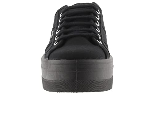 victoria Plataforma Basket Barcelona Lona Monocromo & Plataforma 109201-WOMEN para Mujer Negro 38