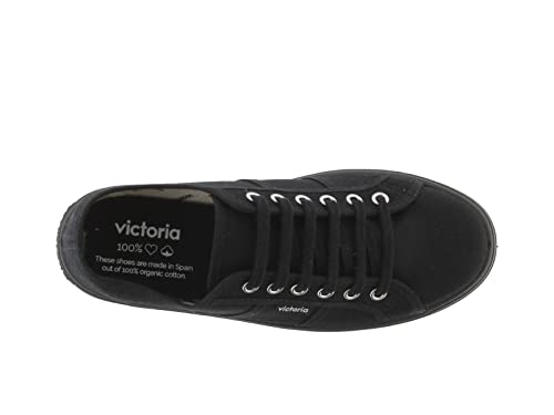 victoria Plataforma Basket Barcelona Lona Monocromo & Plataforma 109201-WOMEN para Mujer Negro 38