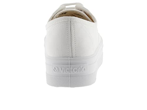 victoria Plataforma Basket Barcelona Lona & Plataforma 109200-WOMEN para Mujer Blanco 38