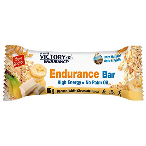 Victory Endurance Barrita Endurance Chocolate blanco- Plátano. Enérgetica, natural y sin aceite de palma (25x85 g) 46% de avena