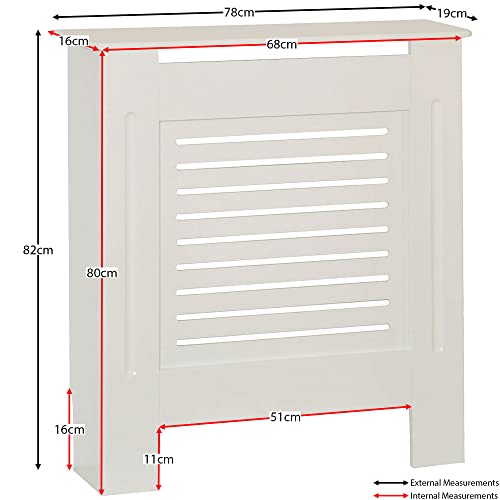 Vida Designs Milton para radiador Blanco Moderno Lacado Armario, pequeño