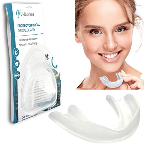 VidaPrime Férula Descarga Bruxismo DÍA y NOCHE - Protector Bucal para Dormir - Férula Dental para Bruxismo - Protector de Dientes férula Antironquidos - Funda Dental Moldeable Protector Bruxismo