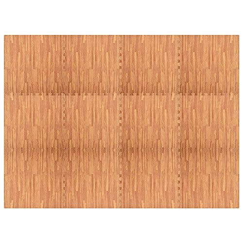 vidaXL 12x Esterilla de Ejercicio Puzzle Estera Colchonetas Equipamiento de Gimnasio Yoga Ejercicio Deporte Entrenamientos Protección Color Madera EVA