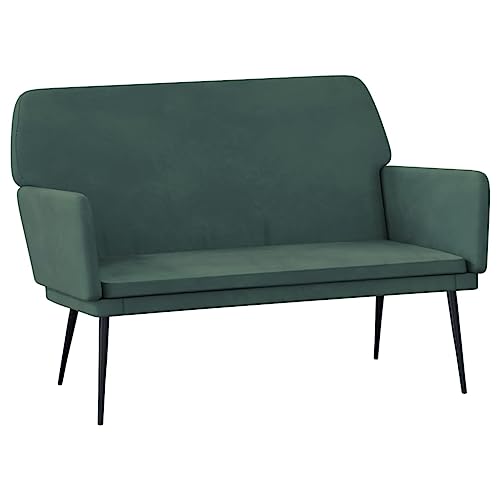 vidaXL Banco de Terciopelo Verde Oscuro 108x79x79 cm