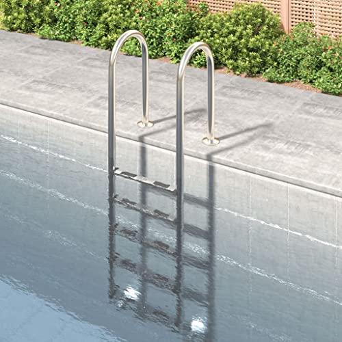 vidaXL Escalera para Piscina Acero Inoxidable 304 54x38x211 cm