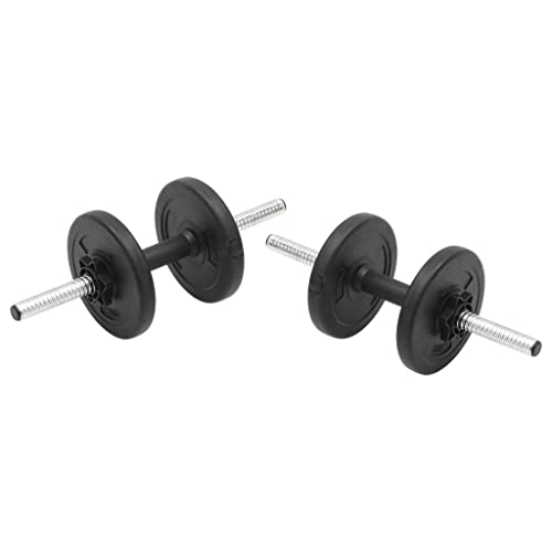 vidaXL Juego de Barras y Pesas Mancuerna Musculación Deporte Fitness Ejercicio Gimnasio Entrenamiento Multifuncionales Ajustable Casa 30 kg