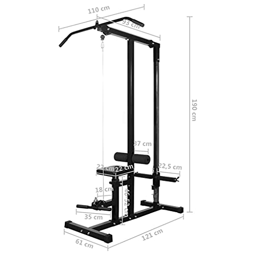 vidaXL Máquina Musculación Discos 40 kg Pesas Ejercicio Gimnasio Entrenamiento