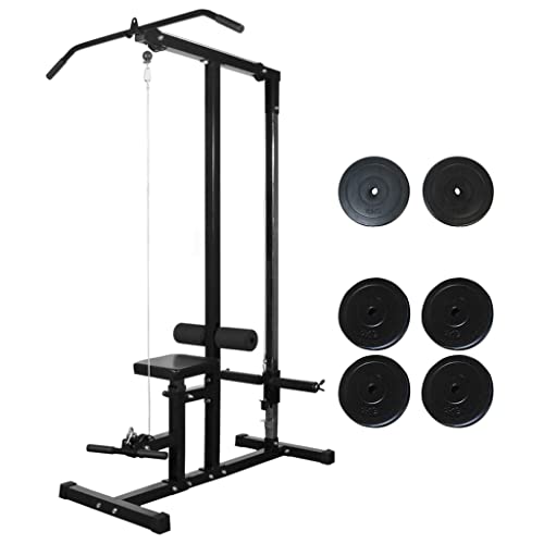 vidaXL Máquina Musculación Discos 40 kg Pesas Ejercicio Gimnasio Entrenamiento