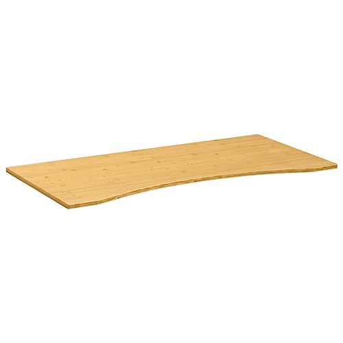 vidaXL Tablero de Escritorio, Tablero con Borde Curvo, Repuesto de Superficie de Mesa, Tapa de Escritorio para Salón Oficina, Bambú 80x40x1,5 cm