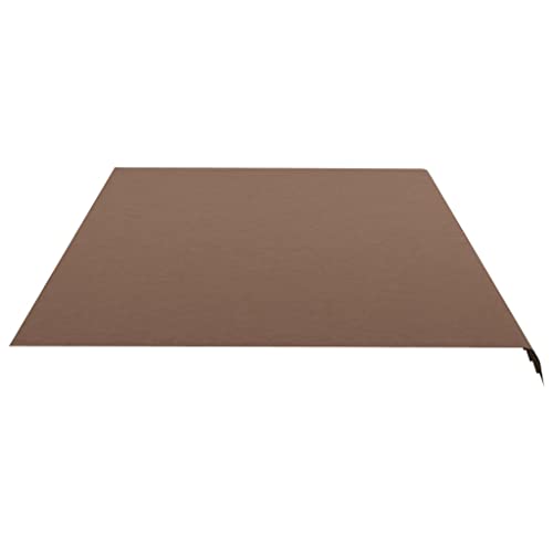 vidaXL Tela de Repuesto para Toldo Parte Superior Dosel Lona Recambio Jardín Patio Terraza Balcón Parasol Refugio Impermeable Marrón 6x3,5 m