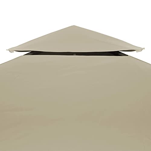 vidaXL Toldo de Cenador de Repuesto Tela Impermeable Beige 3x4 m Techo Pérgola