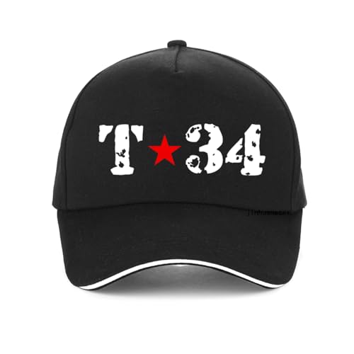 VIDOJI Gorra béisbol Unisex Tanque soviético Segunda Guerra Mundial Ejército Ruso Estrella roja histórica Hombres Hombre T 34 Sombrero impresión Tanque Sombreros entusiastas Militares Regalos Navidad