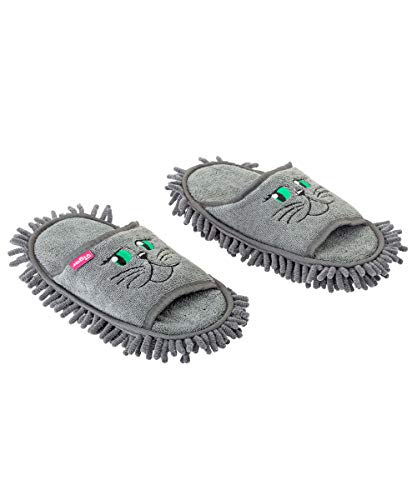 VIGAR - Zapatillas para Casa - Microfibra - 32 x 16,5 x 4 cm - Colección Rengo - Tallas 38-42 - Pantuflas Divertidas y Cómodas - Hombre y Mujer - Griis