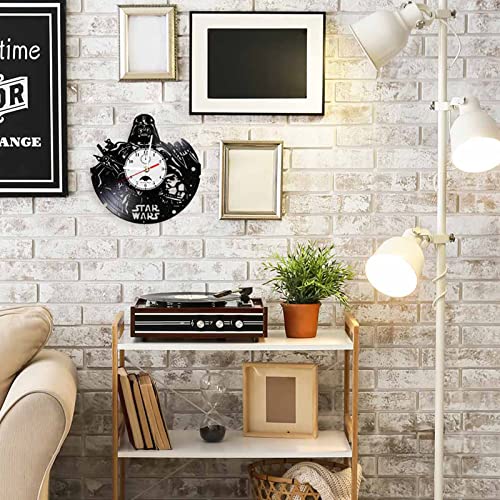 Viiluuxr Reloj de Pared con Disco de Vinilo Silencioso y Decorativo 30CM Movimiento de Cuarzo Salon Cocina Oficina Dormitorio Funciona con Pilas Relojes de Pared.