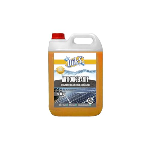 Viks | Anticongelante para Placa Solar Profesional | Refrigerante de Panel Solar | Protege el Circuito | Anticorrosivo | Propilenglicol | Uso Directo | 5L