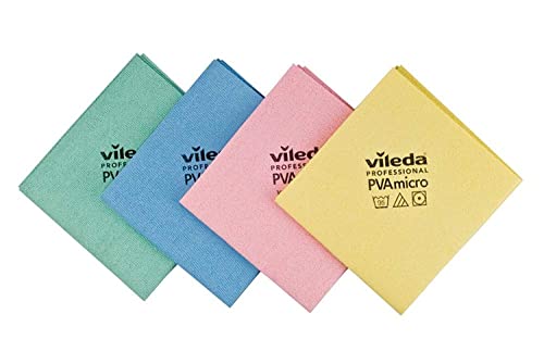 Vileda Paño PVA Micro Poker en Paquete de 4 Colores (Azurro-Verde-Rojo-Amarillo)