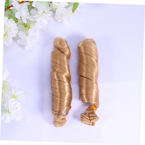 VILLCASE 10 Piezas DIY Artesanía Muñeca Pelo Muñeca Peluca De Pelo Rizado DIY Muñeca Reemplazo De Cabello Pelucas Herramienta Restauradora Pelo De Muñeca Rizado Pelo De Muñeca para