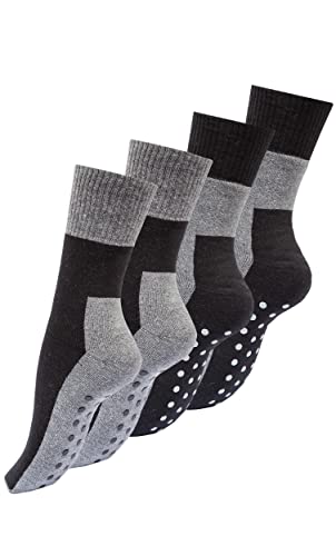 Vincent Creation® 4 pares ABS calcetines unisex – Con antideslizante suela