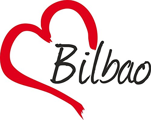 Vinilo Adhesivo para el coche o la moto " BILBAO " (Ciudad) corazón Sticker ca.9x11cm Pegatina sin fondo