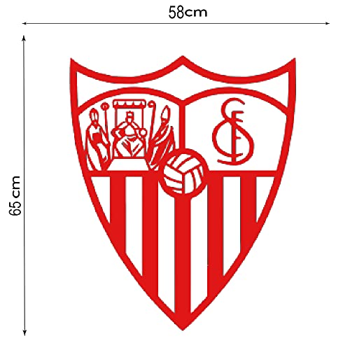 Vipol. Escudos equipos deportivos varios tamaños (SEVILLA 58X70 ROJO)