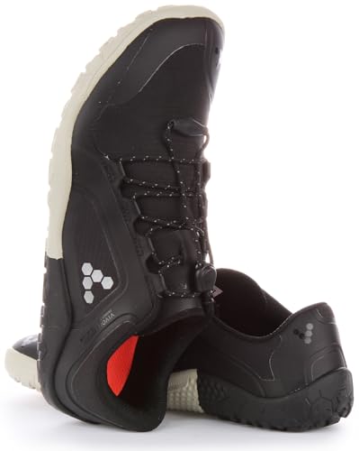 VIVOBAREFOOT Primus Trail III All Weather FG - Zapatillas sintéticas para Mujer, Obsidiana, 38 EU