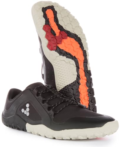 VIVOBAREFOOT Primus Trail III All Weather FG - Zapatillas sintéticas para Mujer, Obsidiana, 38 EU