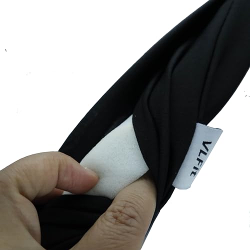 VLFit Cojín de Cabeza de Yoga de Pilates - con Funda de Tela extraíble y Lavable a máquina (Negro)