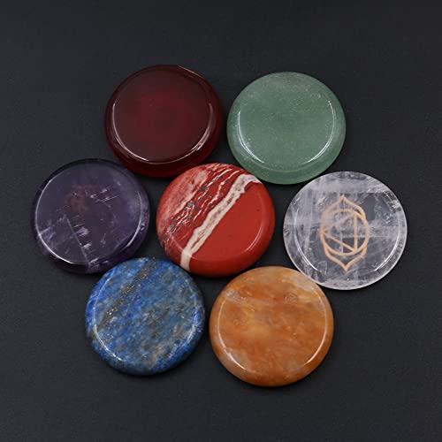 VOANZO 7 Uds Cristales curativos Piedras de preocupación Naturales Cristales de Chakra Set Regalos de Cristal para Familiares y Amigos