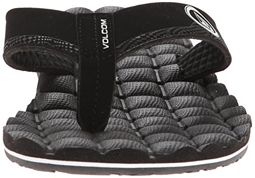 Volcom Recliner Sndl - Sandalias de material sintético para hombre, Negro - Schwarz (Black White BWH), 42-43EU