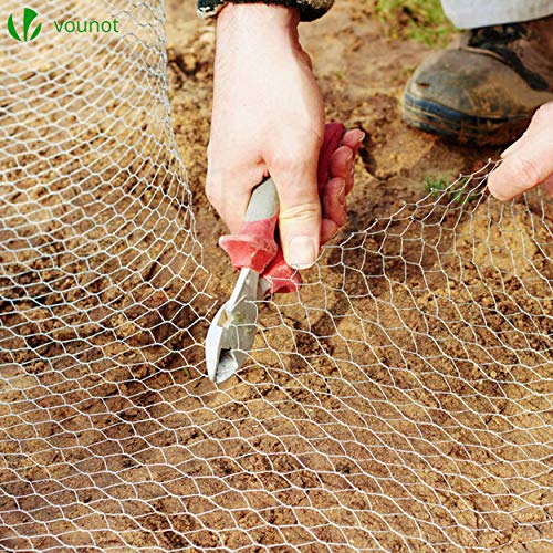 VOUNOT Red Alambre Hexagonal, Rollo Malla Metalica, Tamaño de Malla 13mm, 100 cm (H) x 50 m (L), Revestimiento de PVC, Verde