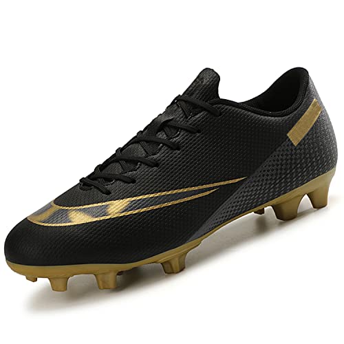 VTASQ Zapatillas de Fútbol Hombre Spike Aire Libre Profesionales Atletismo Training Botas de Fútbol Hombre Zapatillas de Deporte Nero 36 EU