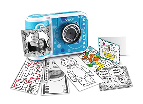 Vtech KidiZoom Print Cam - Cámara de fotos instantáneas para niños con función de impresión, selfie y vídeo, efectos, juegos y más, para niños de 4 a 12 años