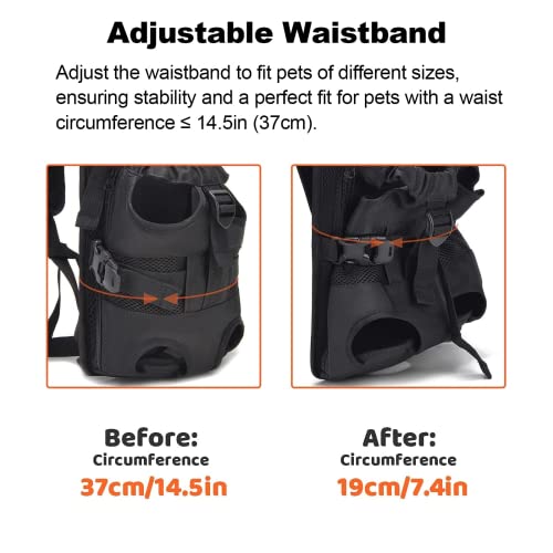 Wakytu Dog Front Carrier Mochilas para Perros pequeños, Legs out Pet Carrier Sling Mochila con Correas de Hombro Acolchadas y ventiladas Ajustables, fácil Ajuste para Viajar Senderismo Camping