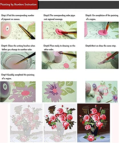 WANGMAOMAO DIY Pintura al óleo Pintura por Kits de números para niños Adultos Pared Lienzo Arte decoración del hogar 16 * 20 Pulgadas regalo de Ballet Paso a Dos -sin marco