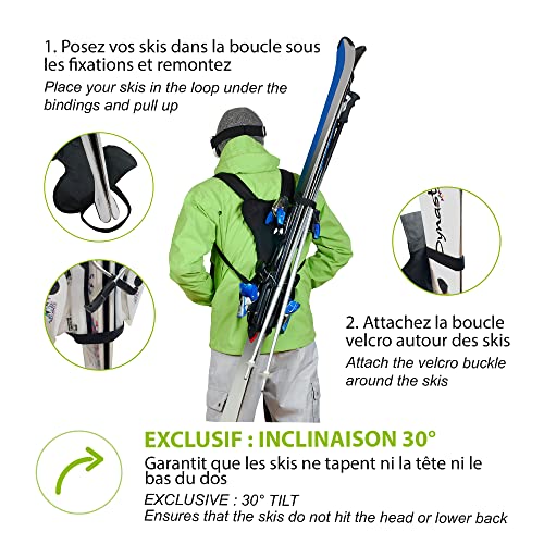 Wantalis Skiback Porte-Skis et bâtons Noir