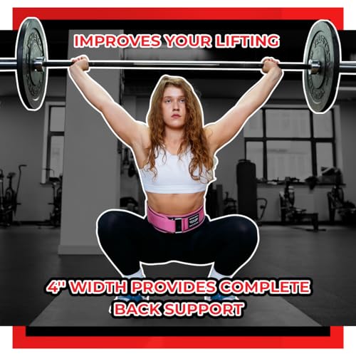 WARM BODY COLD MIND Cinturon Lumbar de Levantamiento de Pesas - Autobloqueante Cinturón para Olímpico Entrenamiento, Sentadillas Gimnasio Halterofilia Powerlifting Fitness Gym, para Hombre/Mujer