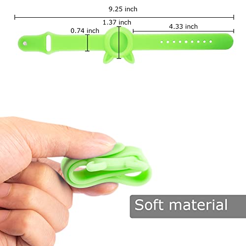 WATACHE GPS de Seguridad Antideslizante y antipérdida para niños, protección antiarañazos para el posicionamiento de la Pulsera Airtag Tracker, fácil de Llevar (Verde Fluorescente)