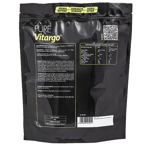 +Watt Pure Vitargo Integratore Alimentare Energetico Pre/Post Workout, 750g