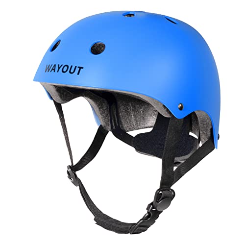 Wayout Sports - Casco Deportivo Unisex - Jóvenes y Adultos (Large, Azul)