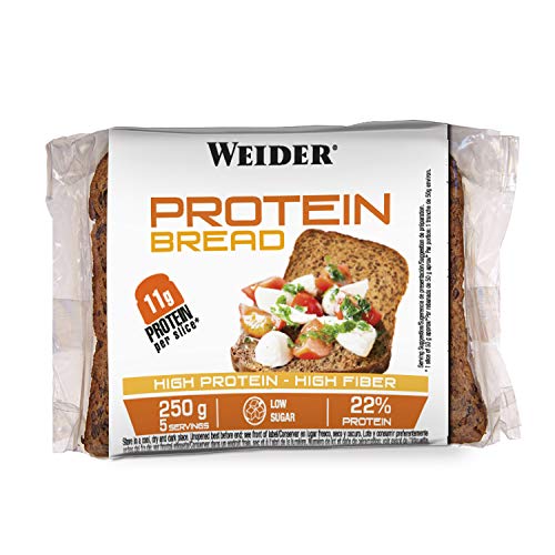 Weider Protein Bread Pan Proteico riquísimo con 11g de proteína, 1 paquete de 5 rebanadas