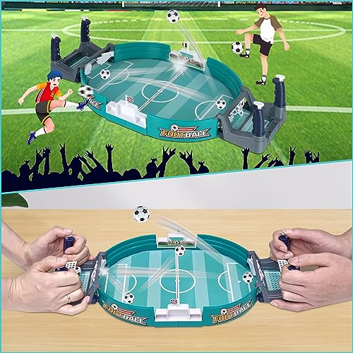 Weigudoc Mini Juego 6 Bolas de Fútbol Juguetes de Mesa para Dos Juegos de Mesa de Fútbol Copa del Mundo Favor de Fiesta Juguetes Educativos Interactivos para Niños y Adultos (Green)