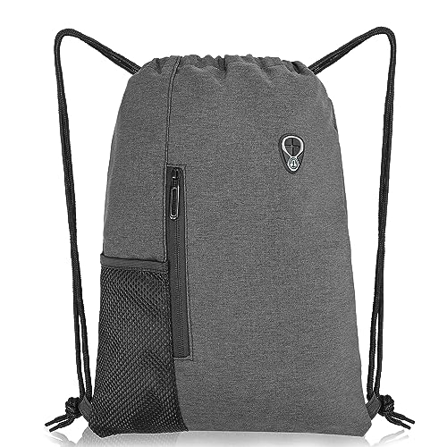 Weinsamkeit Mochila de Cordón, Mochila Cuerdas Mujer Bolsa Hombre Mochilas de Cuerdas con Bolsillos Mallas para Botellas Multifunción Bolsa de Cuerdas Mochilas Impermeables para Yoga/Gimnasio/Deportes