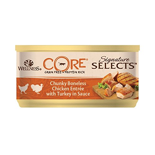 Wellness CORE Signature Selects, Comida húmeda para Gatos, Comida para Gatos húmeda en Salsa, Alimento para Gatos sin Granos, Alto Contenido de Carne, Mezcla de selección Gruesa, 8 x 79 g