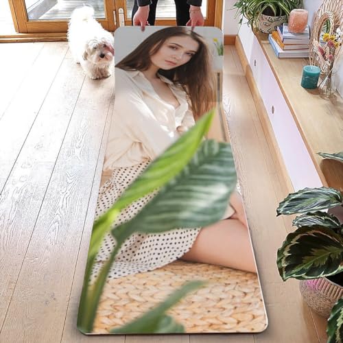 WERWAES Esterilla de yoga personalizada, personalizable, texto, imagen, texto, impresión HD, antideslizante, alfombrilla de entrenamiento para gimnasio en casa, regalo ideal para entusiastas del